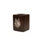 Alaskan Malamute - wooden candle holder with a dog, a unique souvenir after losing a dog, a handicraft from the Art-Dog brand