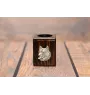 Alaskan Malamute - wooden candle holder with a dog, a unique souvenir after losing a dog, a handicraft from the Art-Dog brand
