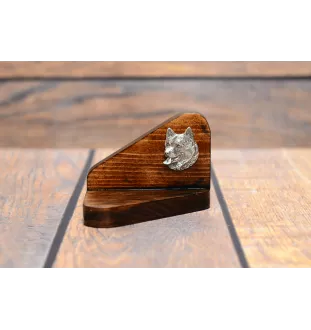 Malamute de l'Alaska - bougeoir en bois avec un chien, support pour bougie chauffe-plat, lieu de mémoire pour chien de la marque Art-Dog