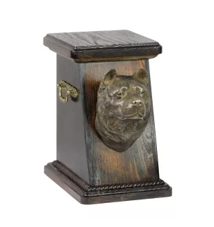 Akita urna drewniana z psem Art-Dog