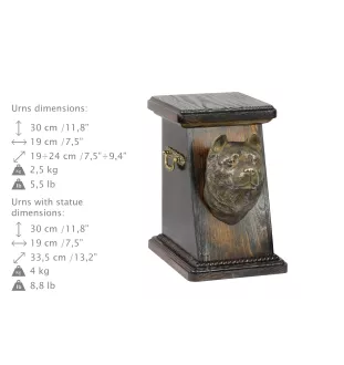 Akita, Akita Inu - urne pour les cendres d'un chien, une urne élégante avec une statuette, une urne commémorative avec un buste de chien de la marque Art-Dog
