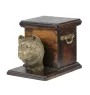 Akita, Akita Inu - urn for dog ashes with a statuette, elegant urn for a dog, unique urn with a bust of a dog by Art-Dog brand
