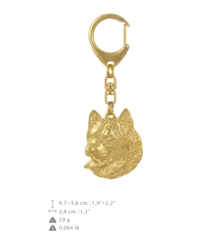 Alaskan Malamute brelok i naszyjnik pozłacane w pudełku Art-Dog