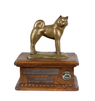 Akita, Akita Inu - urne pour les cendres de chien, urne avec une statuette, urne personnalisée pour les cendres de chien de la marque Art-Dog