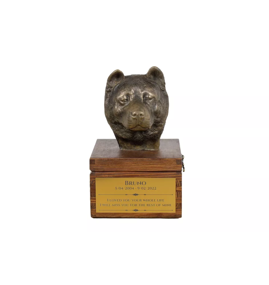 Akita urna na skrzynce brązowa Art-Dog