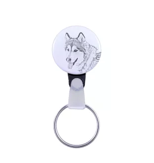 Alaskan Malamute - keychain with a dog portrait, pendant with the brand's own Art-Dog graphics