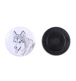 Alaskan Malamute - magnet with a dog's pupil, exceptionally light, strong magnet, handmade product by the Art-Dog brand