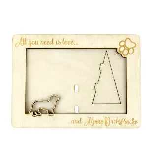 Alpine Dachsbracke - Photo frame, engraved wooden frame, a lovely gadget for the dog lover by Art-Dog