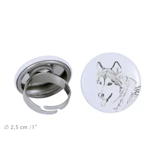 Alaskan Malamute - women's jewelry with a dog portrait, handmade product, possibility to add your own photo, Art-Dog brand