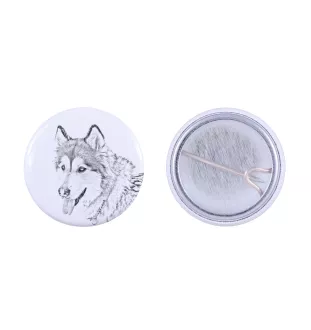 Alaskan Malamute - pin with your dog, add your own photo, Art-Dog brand