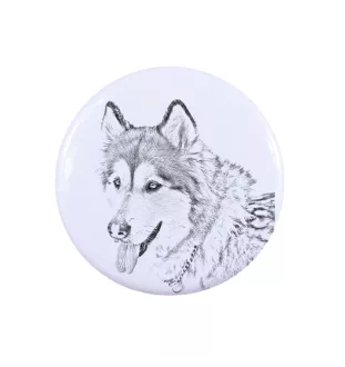 Alaskan Malamute, Alaskischer Malamute - Anstecknadel mit Ihrem Hund, fügen Sie Ihr eigenes Foto hinzu, Marke Art-Dog