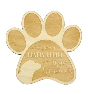 Alpejski gończy krótkonożny podkładka pod kubek ze sklejki Art-Dog