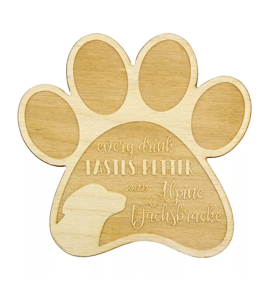 Alpejski gończy krótkonożny podkładka pod kubek ze sklejki Art-Dog