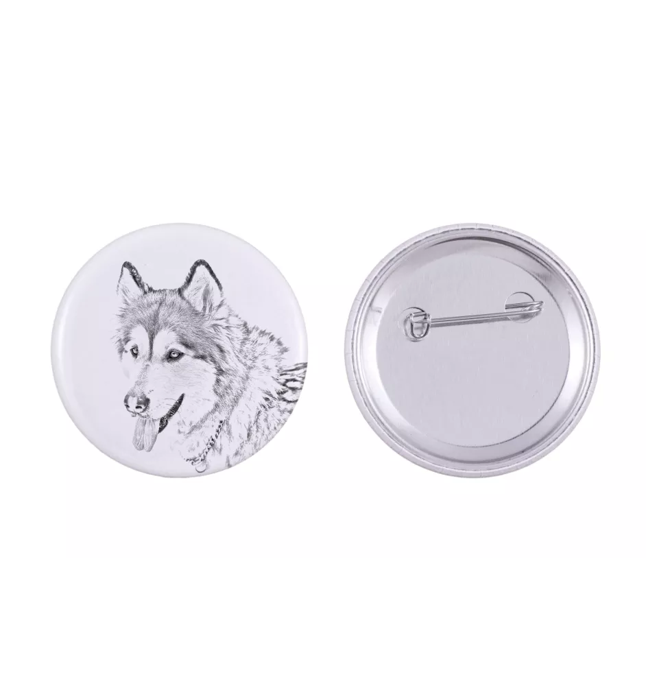 Alaskan Malamute przypinka z psem duża Art-Dog
