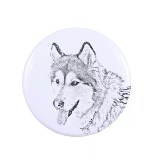 Alaskan Malamute przypinka z psem duża Art-Dog