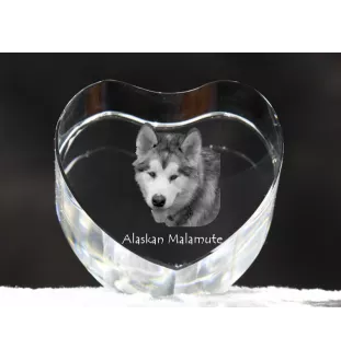 Malamute de l'Alaska - une photo de chien dans un cristal, un cœur en cristal, un cadre photo exceptionnel de la marque Art-Dog