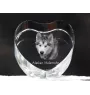 Alaskan Malamute - a photo of a dog in crystal, crystal heart, unique photo frame from the Art-Dog brand