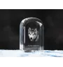 Alaskan Malamute, Alaskischer Malamute - Kristallwürfel mit Bild, Hundebild im Kristall, sechseckiger Papierclip von Art-Dog.