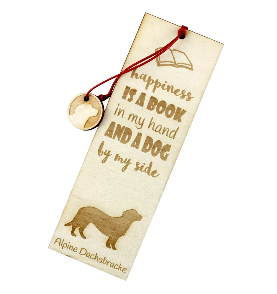 Alpine Dachsbracke - dog bookmark, personalized bookmark, dog gadget for Art-Dog brand readers