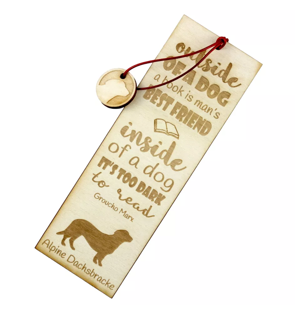 Basset des Alpes - marque-page pour livre avec chien, marque-page personnalisé, cadeau pour les amateurs de livres de la marque Art-Dog