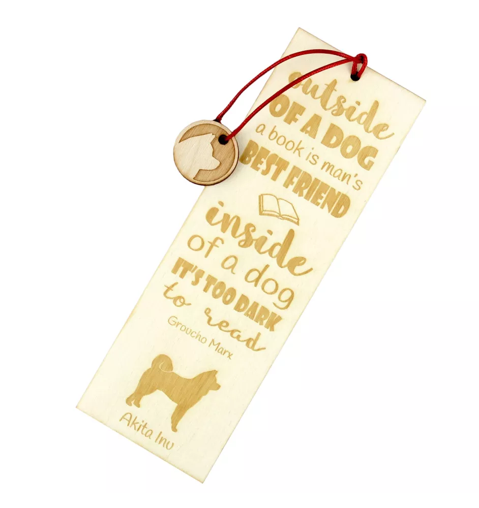 Akita, Akita Inu - dog bookmark, personalized bookmark, gift for bookworm from Art-Dog brand