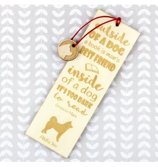 Akita, Akita Inu - dog bookmark, personalized bookmark, gift for bookworm from Art-Dog brand