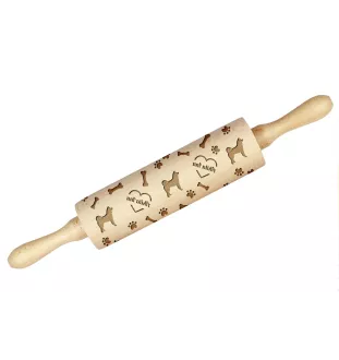 Akita, Akita Inu - Nudelholz mit Hund, Verzieren von Keksen mit einem Nudelholz in Mustern, Geschenk für den Keramiker der Marke Art-Dog