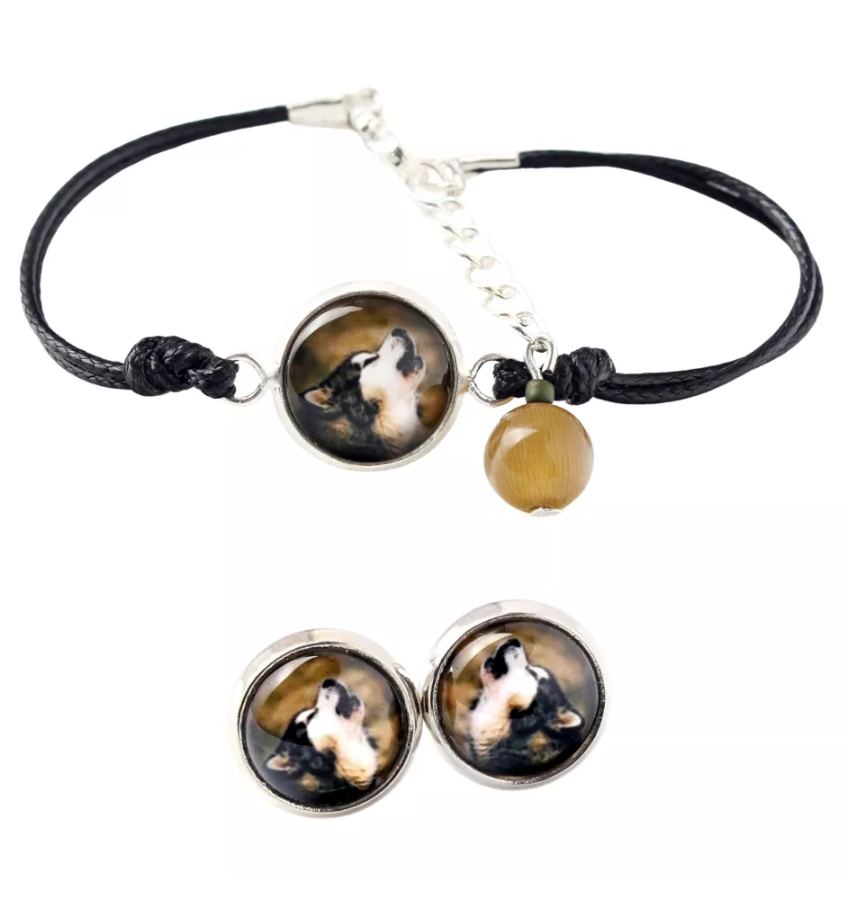 Alaskan Malamute, Alaskischer Malamute - Schmuckset mit Ihrem Foto, Schmuckstück für Frauen, handgefertigtes Produkt, handgefertigtes Produkt mit Leidenschaft für die Marke Art-Dog.