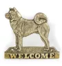 Akita, Akita Inu - une plaque de porte avec un chien, une plaque de bienvenue en laiton, une enseigne exceptionnelle avec l'inscription Welcome de la marque Art-Dog