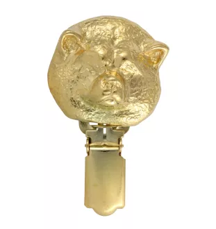 Akita, Akita Inu - Brosche mit Clip, vergoldeter Startnummernhalter, Geschenk für Hundeausstellung der Marke Art-Dog