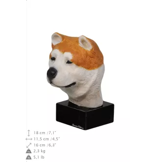 Akita, Akita Inu - figurine peinte, statue, sculpture, réalisée par l'artiste, marque Art-Dog