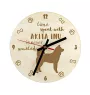 Akita, Akita Inu - clock with a dog, wooden clock, wall clock for dog lovers, clock for desk and shelf, Art-Dog