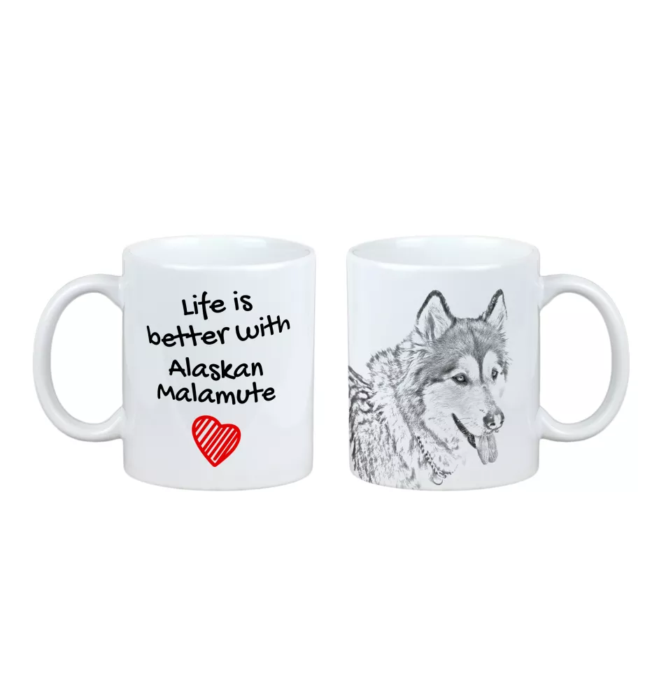 Alaskan Malamute, Alaskischer Malamute - Tasse mit Hund, Tasse mit Bild, personalisiertes Geschenk der Marke Art-Dog