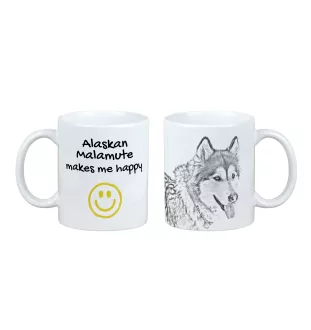 Alaskan Malamute, Alaskischer Malamute - Tasse mit Hund, fröhliche Tasse für Hundeliebhaber, personalisiertes Geschenk der Marke Art-Dog