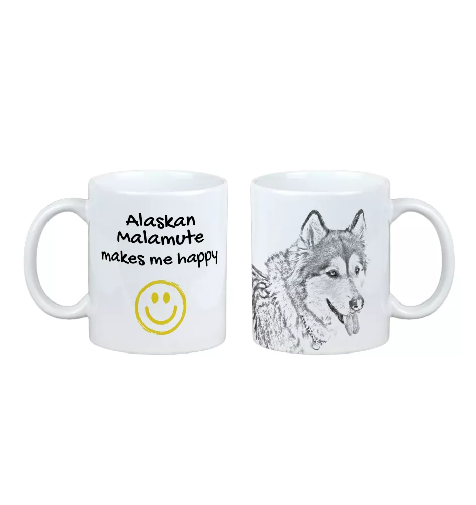 Alaskan Malamute - cup with a dog, cheerful cup for a dog lover, personalized gift from the Art-Dog brand
