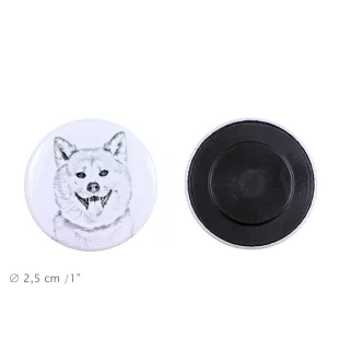 Akita, Akita Inu Magnet mit einem Hundepfotenabdruck, außergewöhnlich leicht, starker Magnet, handgefertigtes Produkt der Marke Art-Dog
