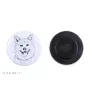 Akita, Akita Inu Magnet mit einem Hundepfotenabdruck, außergewöhnlich leicht, starker Magnet, handgefertigtes Produkt der Marke Art-Dog