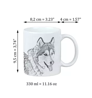 Malamute de l'Alaska - tasse avec chien, une tasse joyeuse pour les amoureux des chiens, un cadeau personnalisé de la marque Art-Dog