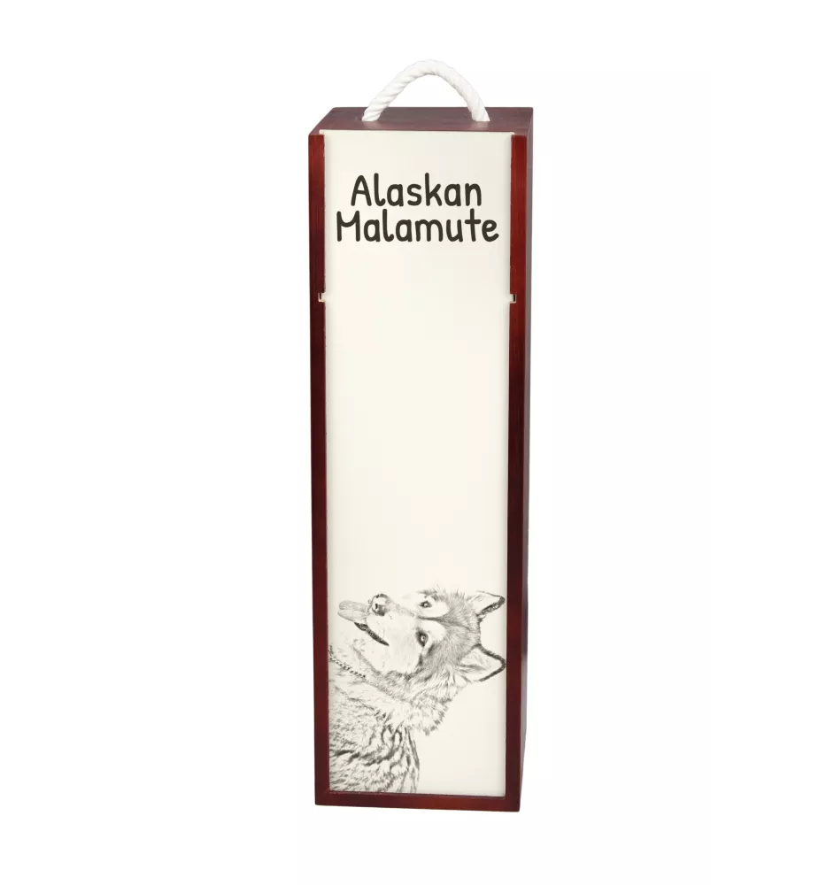 Alaskan Malamute pudełko na wino z psem Art-Dog