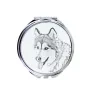 Alaskan Malamute, Alaskischer Malamute - Taschenspiegel mit Hund, personalisierter Taschenspiegel, kompakter Spiegel mit Art-Dog-Logo