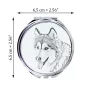 Alaskan Malamute, Alaskischer Malamute - Taschenspiegel mit Hund, personalisierter Taschenspiegel, kompakter Spiegel mit Art-Dog-Logo