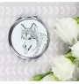 Alaskan Malamute, Alaskischer Malamute - Taschenspiegel mit Hund, personalisierter Taschenspiegel, kompakter Spiegel mit Art-Dog-Logo