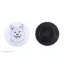 Akita, Akita Inu Magnet mit einem Hundepfotenabdruck, außergewöhnlich leicht, starker Magnet, handgefertigtes Produkt der Marke Art-Dog