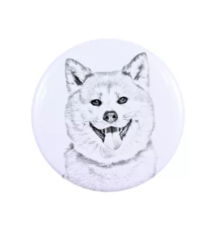 Akita, Akita Inu - aimant avec un œil de chien, exceptionnellement léger, aimant puissant, produit fabriqué à la main par la marque Art-Dog