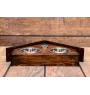 Akita, Akita Inu - wooden stand with bowls for a dog, decorative dog bowls, a gift for adopting a dog from the Art-Dog brand