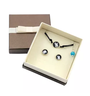 Akita, Akita Inu - a set of jewelry with your photo, a woman's ornament, handmade item, a product made with passion for creating the Art-Dog brand.