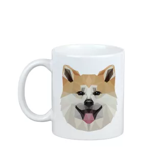 Akita, Akita Inu - Becher mit einem Bild und dem Schriftzug geometrischer Hund Art-Dog