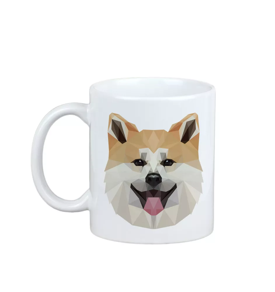 Akita, Akita Inu - tasse avec une photo et un motif de chien géométrique Art-Dog