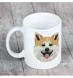 Akita, Akita Inu - Becher mit einem Bild und dem Schriftzug geometrischer Hund Art-Dog
