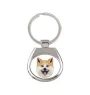 Akita, Akita Inu - geometrischer Schlüsselanhänger mit Foto und Aufschrift Art-Dog